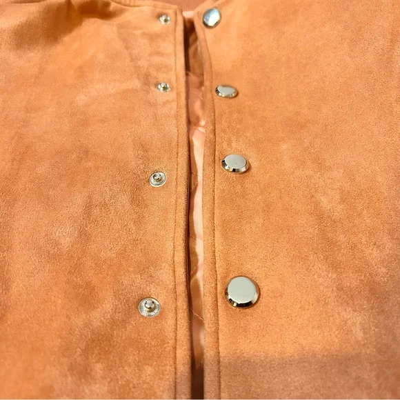 LEBLANC Faux Suede Bomber Jacket - Size Small - Picture 9 of 13